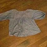 Free People  Moon River Boho Lace Panels Peasant Top Balloon Sleeve Size Small Photo 12