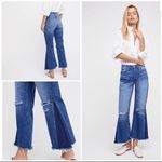 3x1  Higher Ground Gusset in Vasto Cropped Raw Hem Button Fly Flare Jeans Photo 2