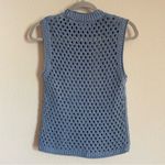Madewell Open-Stitch Crop Sweater Vest in Robin Egg Size Medium Photo 4