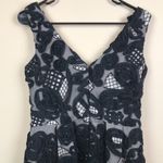 Lela Rose Women’s Silk 3D Floral Net Design Sleeveless A Photo 4