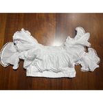 Charo Ruiz Ibiza Cata Top in White XSmall New Womens Cropped Blouse Size XS Photo 5