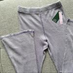 Wild Fable  Waffle Knit Thermal Boho Flare Leg Pants Legging Purple Large Photo 4