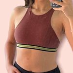 Aerie Brown High Neck Racerback Bikini Top Size Medium Photo 1