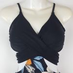 Cupshe New Women’s  1pc Floral Swimsuit Black Size Medium Photo 1