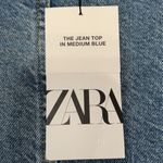 ZARA The Jean Top In Medium Blue Corset Womens Xs Strapless Bustier Denim NWT Photo 9
