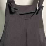 None Emery Rose Black Romper Short Overalls Minimal Coastal Beach Summer Boho NWT S Photo 3