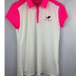 Adidas Climacool White & Pink Short Sleeve Polo Shirt Womens M Photo 1