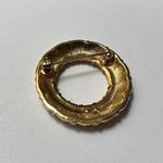 Swavorski Swarovski Swan Signed Gold Tone Round Wreath Crystal Brooch Pin Photo 6