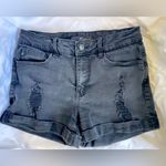 Kancan Kayla Black Distressed Festival Western Cowgirl Women’s Shorts Size 27 Photo 3