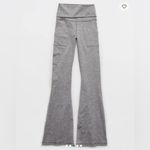 Aerie Offline by  The Hugger Foldover Flare Leggings Heather Gray Size Small Photo 2