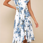 Lulus LULU’S French Countryside White Floral Print High-Low Dress Photo 0