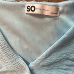 SO Juniors' ® Long Sheer Sleeve Wrap Baby Blue Summer Bodysuit Size Small Photo 5