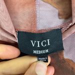 VICI  Mesh Midi Dress Size Medium Artsy Abstract Bodycon Watercolor Stretch Photo 6