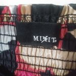 Mixit  XL Red Black Silver Satin Strap Top Plus Photo 4