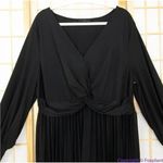 Eloquii NEW  black Knot Front Pleated Skirt Dress, plus size 18‎ Photo 4