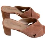 Madewell  Greer suede dusty rose heeled mules size 6 Photo 1