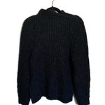 Leith NWT   Mock Neck Sweate Black/Blue Photo 2