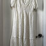 Blu Pepper Women's Button Down Ivory Lace Midi Dress SIZE M Photo 1
