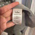 NWT Lulu’s Spot in My Heart Sage Grey Polka Dot Satin Cowl Neck Mini Dress Gray Size L Photo 8