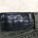 VINTAGE Faded Glory High Rise Jeans Tapered Leg Stonewashed Dark Green Size 10 Photo 2
