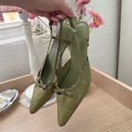 Talbots  Vintage Kitten Green Leather Sandal Heels Photo 1