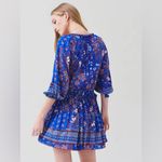 Poupette St Barth XS Ariel Mini Dress Blue Riviera Floral Resortwear Swim Casual Photo 1