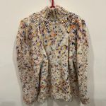 Ulla Johnson  Oversized Wool Beige Confetti Mockneck Sweater Size Small Photo 0