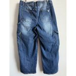 Celebrity Ace 90's Skater Womens Denim Jeans Sz 22 Blue Cargo Wide Leg Stretch Photo 3