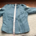 H&M Blue Woven Tweed Biker Jacket Blazer Size 4 Photo 5