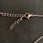 JACK Nightmare Before Christmas  and Sally Necklace with Red stone. 18” Long. Photo 3