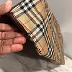 Burberry Auth BLUE LABEL Tote Bag Nova Check Brown Nylon Black Leather Photo 11