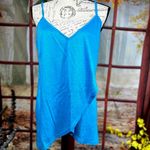 Socapri Tank Top 100% Flax Mediterranean Blue Made in Italy L Size L Photo 1