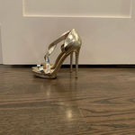 Brian Atwood  Gold strapped heels Photo 3