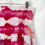 Loft Ann Taylor  Large Skirt Handmade Tie Dye Pink A Line Trumpet Preppy Boho 516 Photo 3