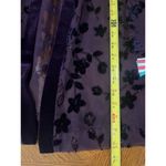 R & M Richards By Karen Kwong VTG Sz 10 Purple Velour Burnout Floral Cardigan Photo 2