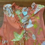 True Destinations Coral Floral Swimsuit Cover Up Womens Size Small Beach Orange Photo 3