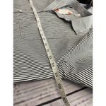 Aisew Button Front Shirt Womens L Pin Striped Long Sleeve Collared NEW Gray Size L Photo 5
