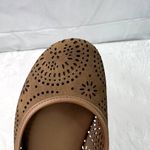 Sun + Stone Perforated Slip On Sophia Ballet Flat Size 6 Brown Photo 2