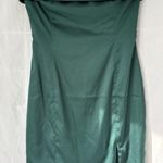 MABLE emerald Green satin Strapless tube Mini Dress S Photo 0