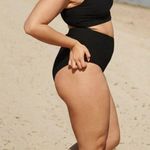 BERLOOK Black Cutout Ribbed Plus Size Bikini Top AND Ribbed Plus Size BOTTOM 17 Photo 4