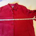 J. Jill Linen Blouse Sz LG Red Long Sleeve Lightweight Preppy Classic Staple EUC Photo 8