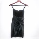 Vintage Y2K Convertible Strapless Floral Lace Sweetheart Neck Black Mini Dress Photo 3