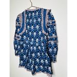 SEA NEW YORK Brigitte Blue Printed Border Ruffle Romper Size 2 Photo 4