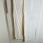 ZARA  Boho-Chic Ivory Crochet Midi Dress – V-Neck & Spaghetti Straps Size Large Photo 5
