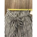 Hemish Gry whte Stripe Pant Wbelt TieWaist Wide leg linen beachy laganlook S NWT Photo 4