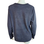 Denim & Co . Comfort Zone Baby Sherpa Crewneck Pullover Sweatshirt Black Small Photo 7