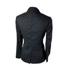 Theory  Pinstripe Blazer Jacket Linen Blend Black 4 Photo 5