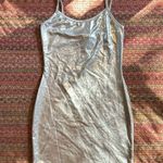 VINTAGE SILVER FOIL CAMI MINI DRESS HOLIDAY NYE Photo 4