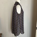 J.Crew Heart Print Silk Sleeveless Blouse Size 2 Navy Photo 2