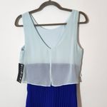 Sangria Sleeveless Blue Maxi Dress with Pleated Skirt Size 6 NWT Photo 3